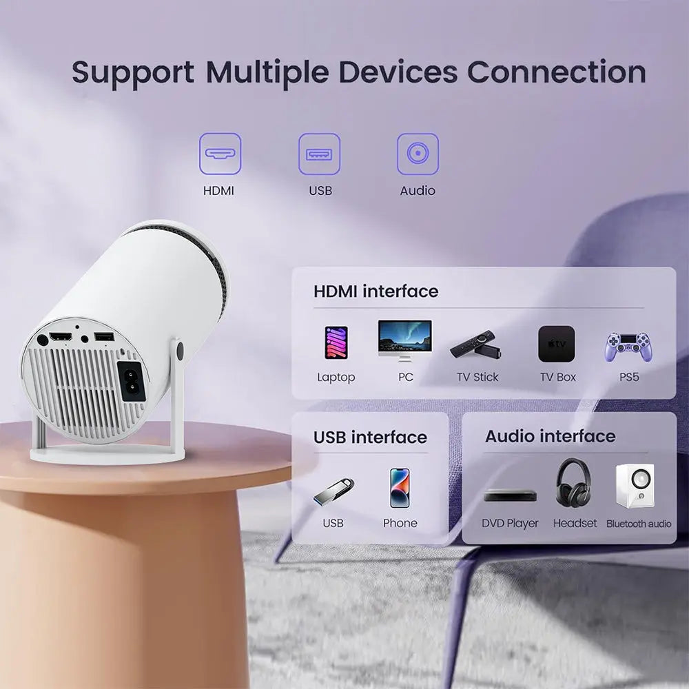 Home HD Projector Bluetooth Portable Mini 4K Mini Phone Y5S Home Theater Projector - Mary’s TT Shop