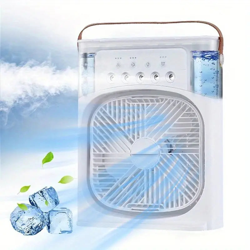 Portable Air Conditioner Fan Household Small Air Cooler Humidifier Hydrocooling Fan Portable Air Adjustment for Office 3 Speed - Mary’s TT Shop