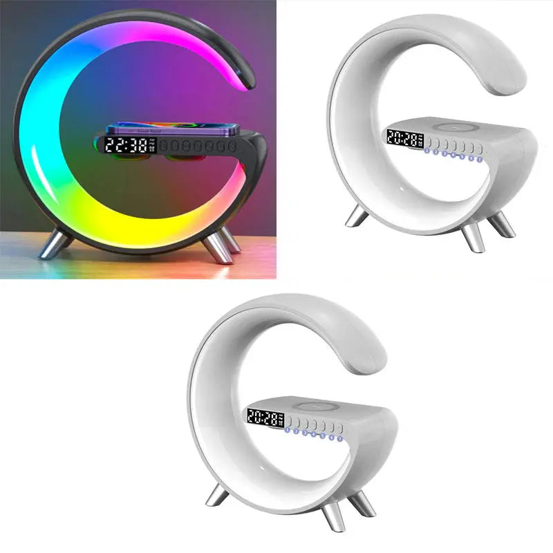 New Intelligent G Shaped LED Lamp Bluetooth Speake Wireless Charger Atmosphere Lamp App Control for Bedroom Home Decor - Mary’s TT Shop