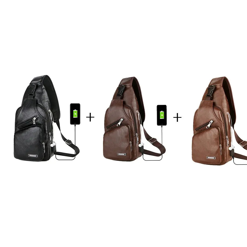 USB Portable Charging Chest Bag Messenger Bag - Mary’s TT Shop