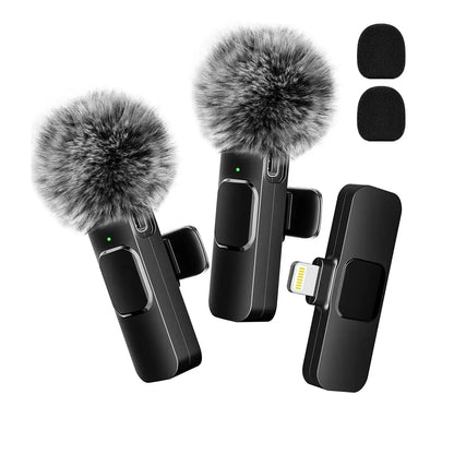 NEW Wireless Lavalier Microphone Audio Video Recording Mini Mic for Iphone Android Laptop Live Gaming Mobile Phone Microphone - Mary’s TT Shop