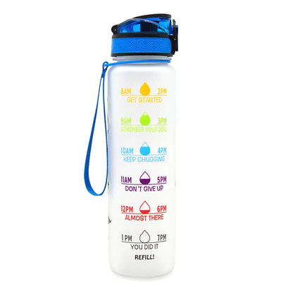 1L Triton Water Bottle With Time Marker Bounce Cover Motivational Water Bottle Cycling Leakproof Cup For Sports Fitness Bottles - Mary’s TT Shop