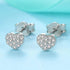 Sterling Silver Heart-Shaped Earrings S925 Sterling Silver Zircon - Mary’s TT Shop