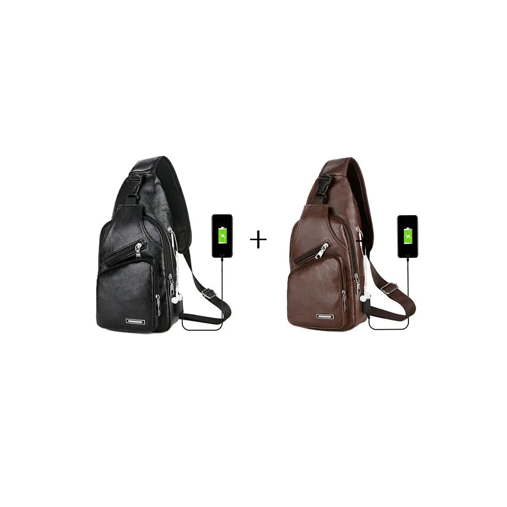 USB Portable Charging Chest Bag Messenger Bag - Mary’s TT Shop