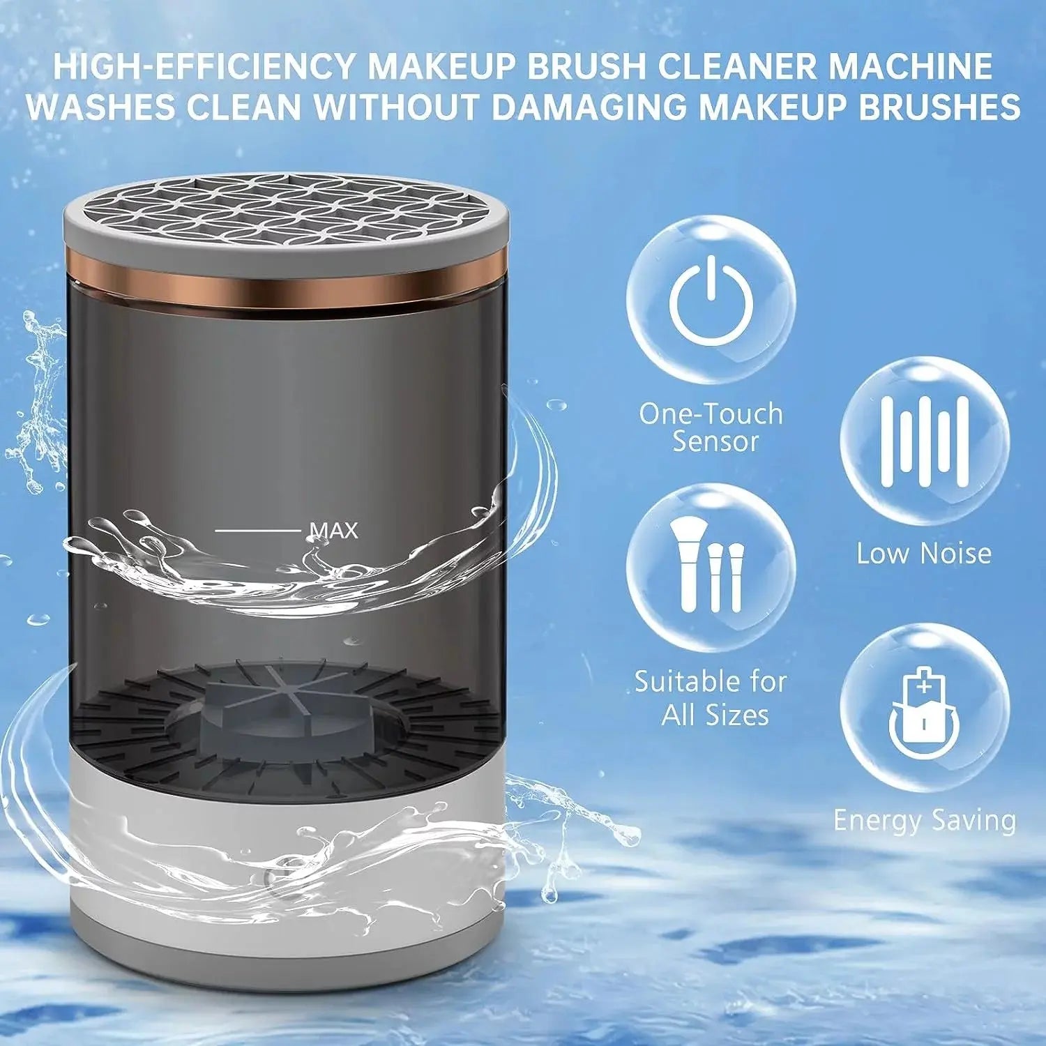 Electric Makeup Brush Cleaner Machine, USB Make up Brush Cleaner,Portable Electric Makeup Brush Cleaner, Makeup Brush Cleaner Machine with Makeup Brush Cleaner Mat for All Size Makeup Brush - Mary’s TT Shop