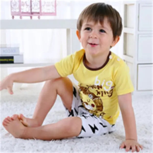 Cartoon Clothing Baby Boy Summer Clothes T-shirt Baby Girl Casual Clothing Sets My Store