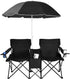 Portable Folding Picnic Double Chair W/Umbrella Table Cooler Beach Camping Chair for Patio Pool Park Outdoor - Mary’s TT Shop