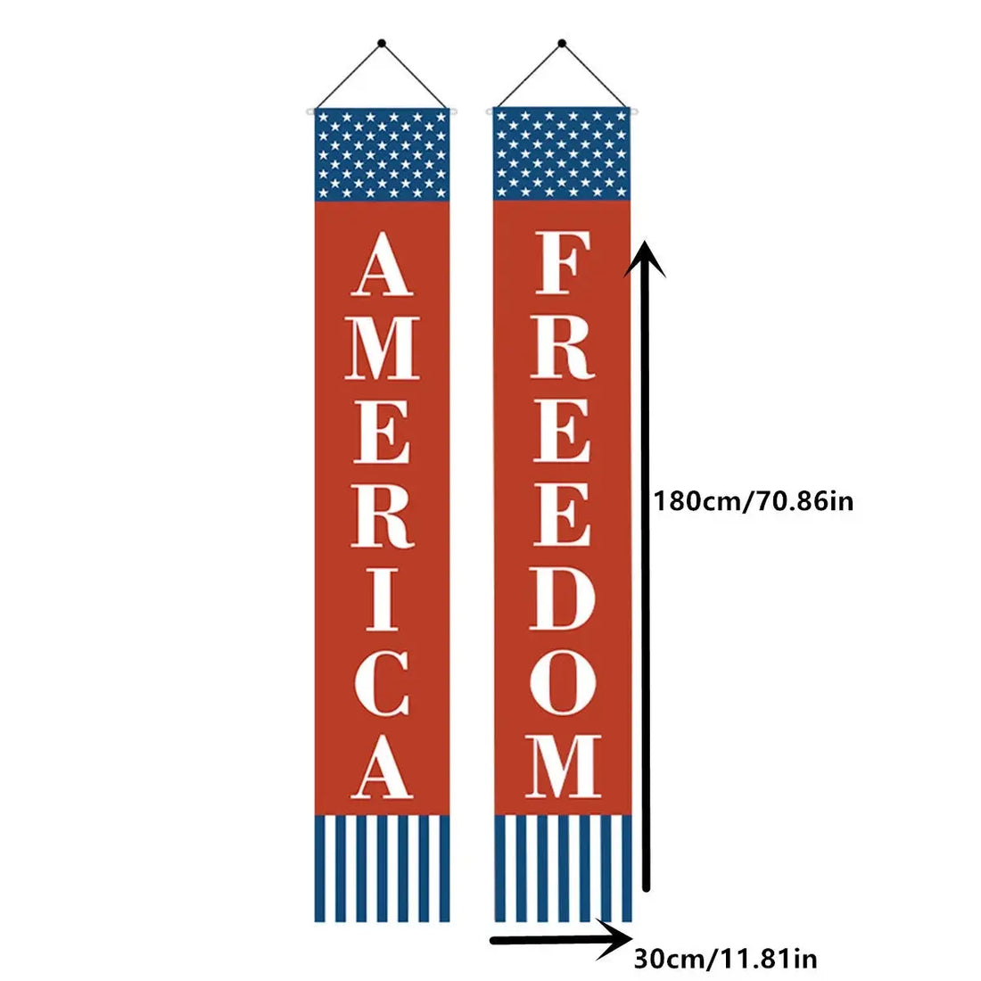 Patriotic Decorations for 4Th of July Decor, Hanging American Flag Banners Stars and Stripes Porch Sign,Patriotic Decor Party Supplies for July Fourth Memorial Day Independence Labor,Red White Blue - Mary’s TT Shop