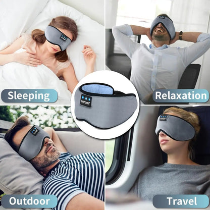 Bluetooth Sleep Eye Mask Wireless Headphones, Sleeping Eye Cover Travel Music Headsets with Microphone Handsfree, Sleep Headphones for Side Sleepers Men Women - Mary’s TT Shop