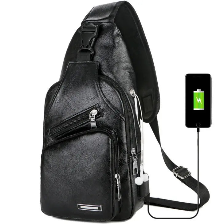 USB Portable Charging Chest Bag Messenger Bag - Mary’s TT Shop