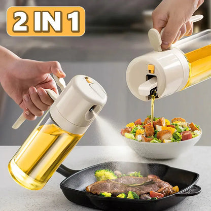 2 in 1 Oil Sprayer Bottle BBQ Cooking Oil Dispenser Olive Oil Pourers Sprayer Kitchen Baking Oil Mister Vinegar Bottle - Mary’s TT Shop