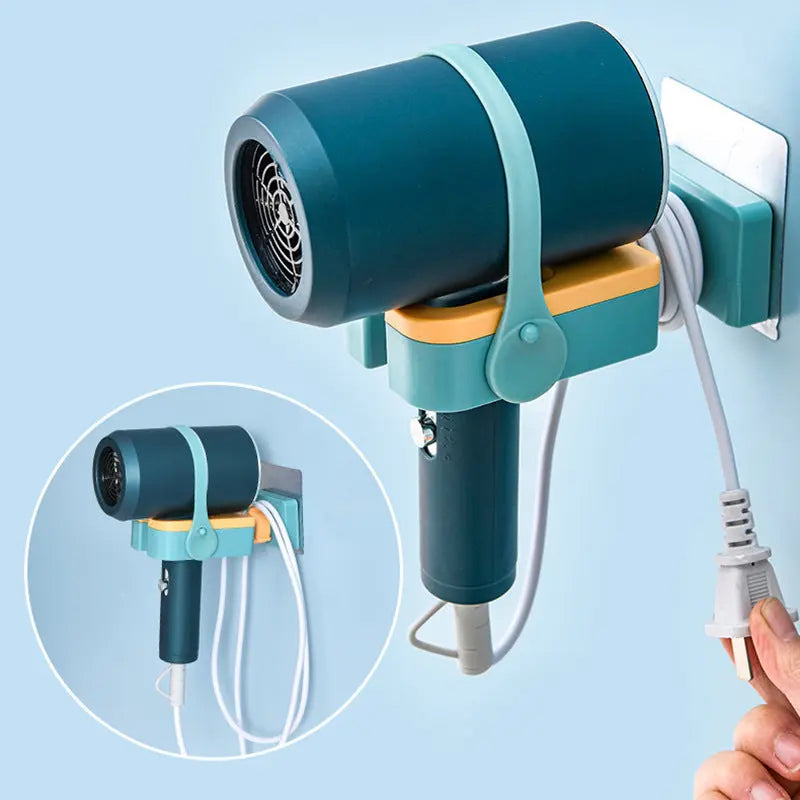 Hair Dryer Rack Toilet Wall-mounted Punch-free Woundable Multifunctional Blower Rack Bathroom Toilet Tools - Mary’s TT Shop