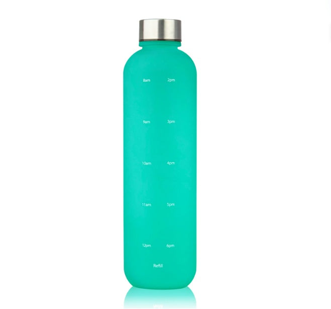 Plastic Water Bottle Frosted Gradient Sports Handle