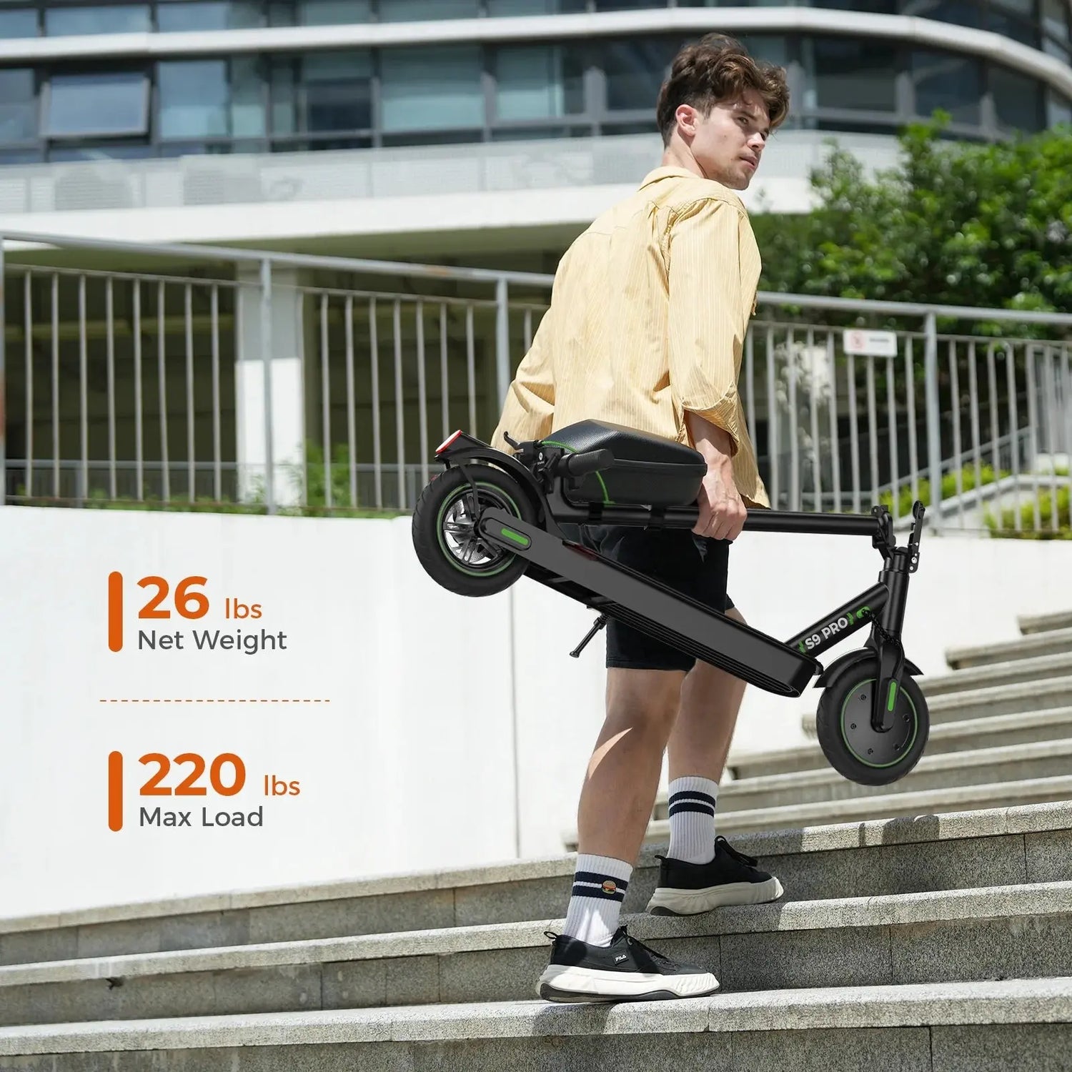 S9Pro Electric Scooter, 18.6 Mph E Scooter, up to 21 Miles Long Range 350W Electric Scooters Adults, Pneumatic Tires with Smart Scooter App - Mary’s TT Shop