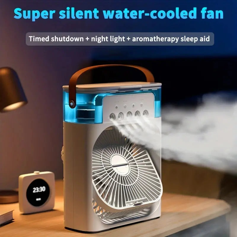 Portable Air Conditioner Fan Household Small Air Cooler Humidifier Hydrocooling Fan Portable Air Adjustment for Office 3 Speed - Mary’s TT Shop