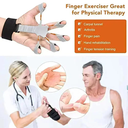 Silicone Grip Training and Exercise Finger Exercise Stretcher Hand Strengthener Arthritis Grip Trainer Hand Brush Expander Grips - Mary’s TT Shop