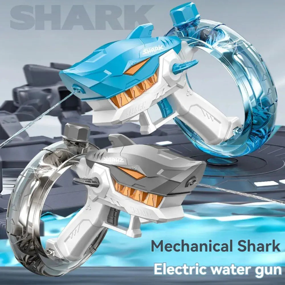 New Shark Electric Water Gun Toys Fully Automatic Continuous Fire Water Gun Large Capacity Beach Summer Children&