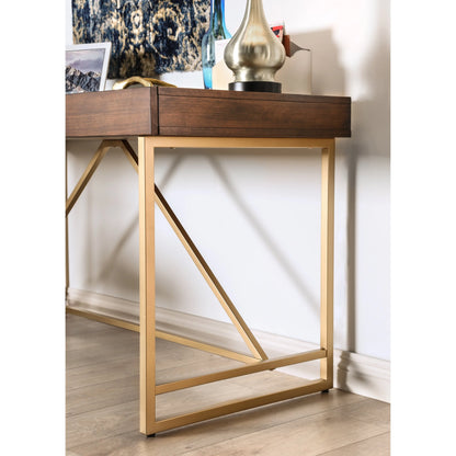 Maurice Contemporary Home Office 3-Drawer Desk in Light Walnut Wood Finish - Mary’s TT Shop