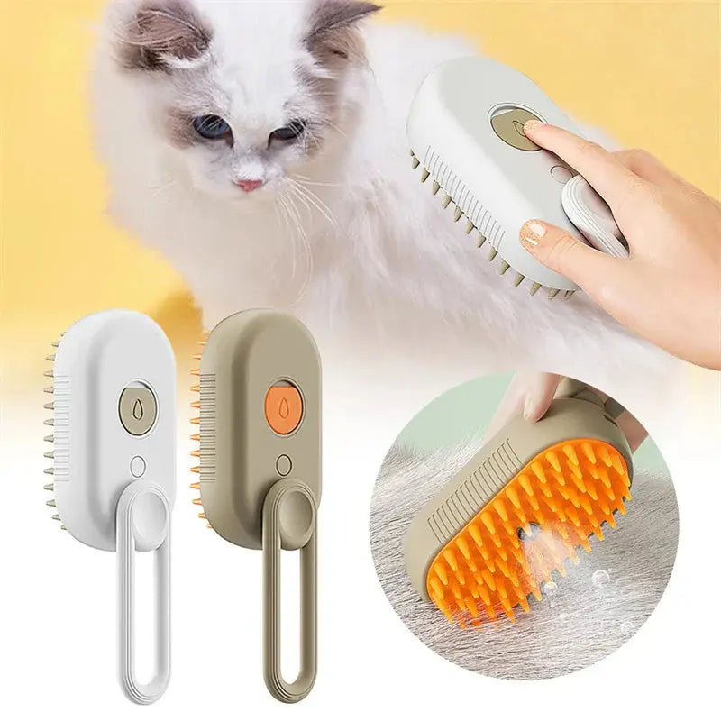 Cat Steam Brush Steamy Dog Brush 3 in 1 Electric Spray Cat Hair Brushes for Massage Pet Grooming Comb Hair Removal Combs Pet Products - Mary’s TT Shop