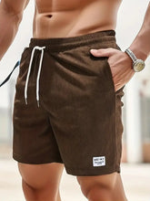 Lace-up Drawstring Shorts Summer Corduroy Sports Short Pants Mens Clothing My Store