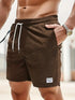 Lace-up Drawstring Shorts Summer Corduroy Sports Short Pants Mens Clothing My Store