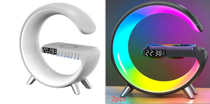 New Intelligent G Shaped LED Lamp Bluetooth Speake Wireless Charger Atmosphere Lamp App Control for Bedroom Home Decor - Mary’s TT Shop