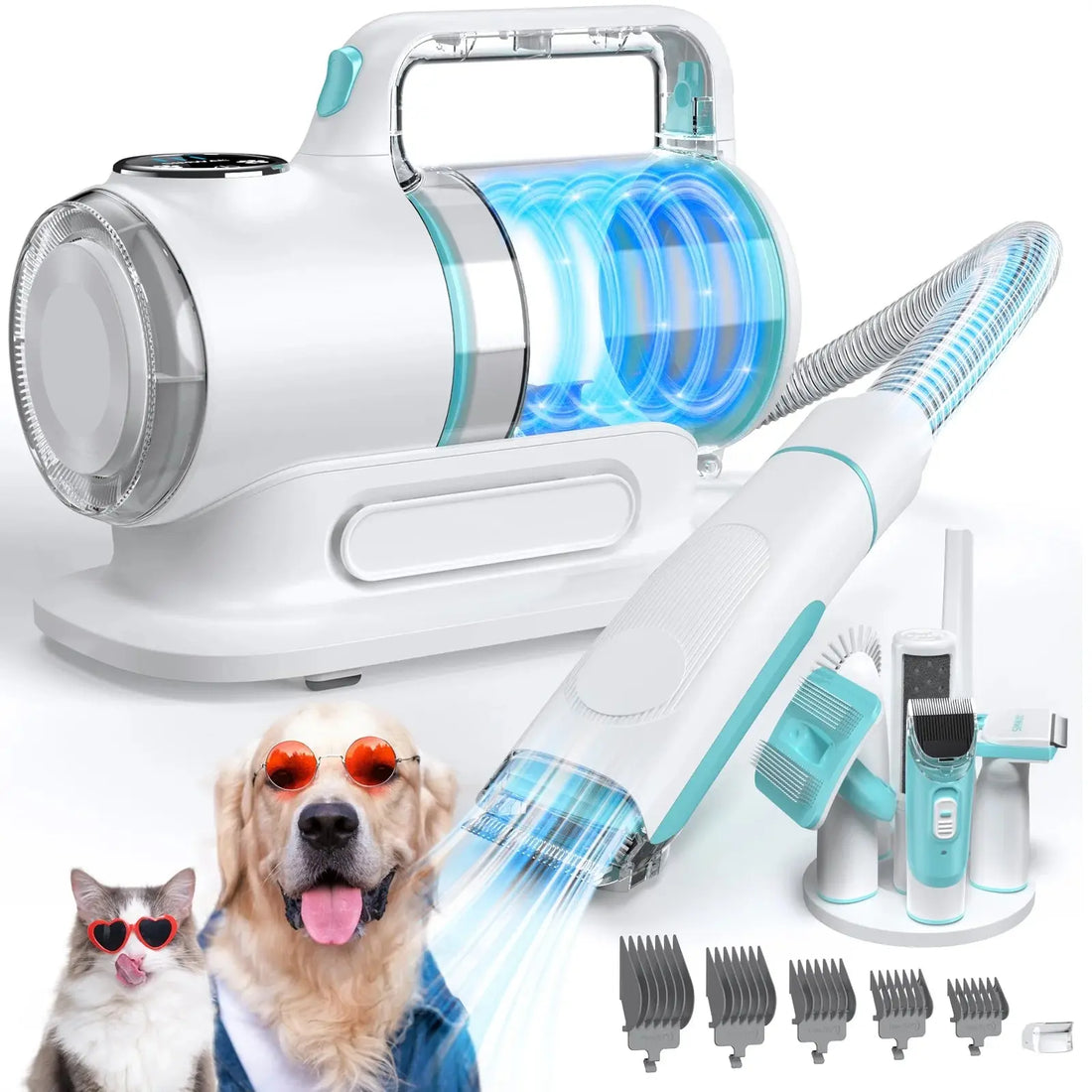 Dog Grooming Kit Vacuum, 6 in 1 Pet Grooming Vacuum, 11000PA Dog Clippers for Grooming, Dog Vacuum for Shedding Grooming, Suction 99% Dog Hair, Low Noise Pet Vacuum Grooming Kit for Dog Cat - Mary’s TT Shop