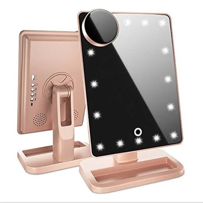 Touch Screen Makeup Mirror With 20 LED Light Bluetooth Music Speaker 10X Magnifying Mirrors Lights - Mary’s TT Shop