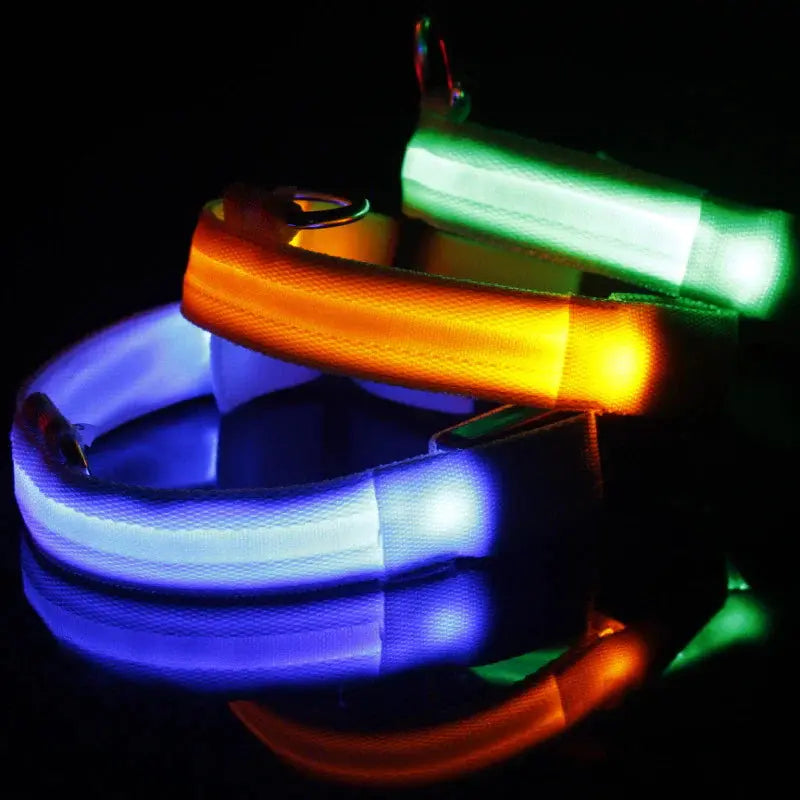 LED Adjustable Dog Collar Blinking Flashing Light up Glow Pets Safety Waterproof - Mary’s TT Shop