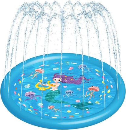 Kids Sprinklers for Outside, Splash Pad for Toddlers &amp; Baby Pool 3-In-1 60&quot; Water Toys Gifts for 1 2 3 4 5 Year Old Boys Girls Splash Play Mat - Mary’s TT Shop