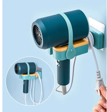 Hair Dryer Rack Toilet Wall-mounted Punch-free Woundable Multifunctional Blower Rack Bathroom Toilet Tools - Mary’s TT Shop