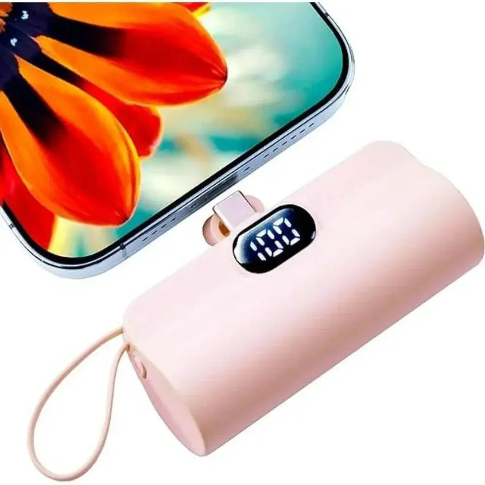 Mini Power Bank,Capsule Power Phone Charger 5500Mah,Portable Charger with Dual USB-C Ports for Iphone 15/15 Plus/15 Pro/15 Pro Max/Android Phone/Samsung/Moto/Lg Etc (Pink) - Mary’s TT Shop