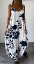 2024 Summer Printed Sling Backless V-neck Dress - Mary’s TT Shop