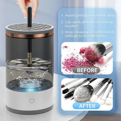 Electric Makeup Brush Cleaner Machine, USB Make up Brush Cleaner,Portable Electric Makeup Brush Cleaner, Makeup Brush Cleaner Machine with Makeup Brush Cleaner Mat for All Size Makeup Brush - Mary’s TT Shop