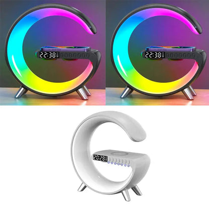 New Intelligent G Shaped LED Lamp Bluetooth Speake Wireless Charger Atmosphere Lamp App Control for Bedroom Home Decor - Mary’s TT Shop