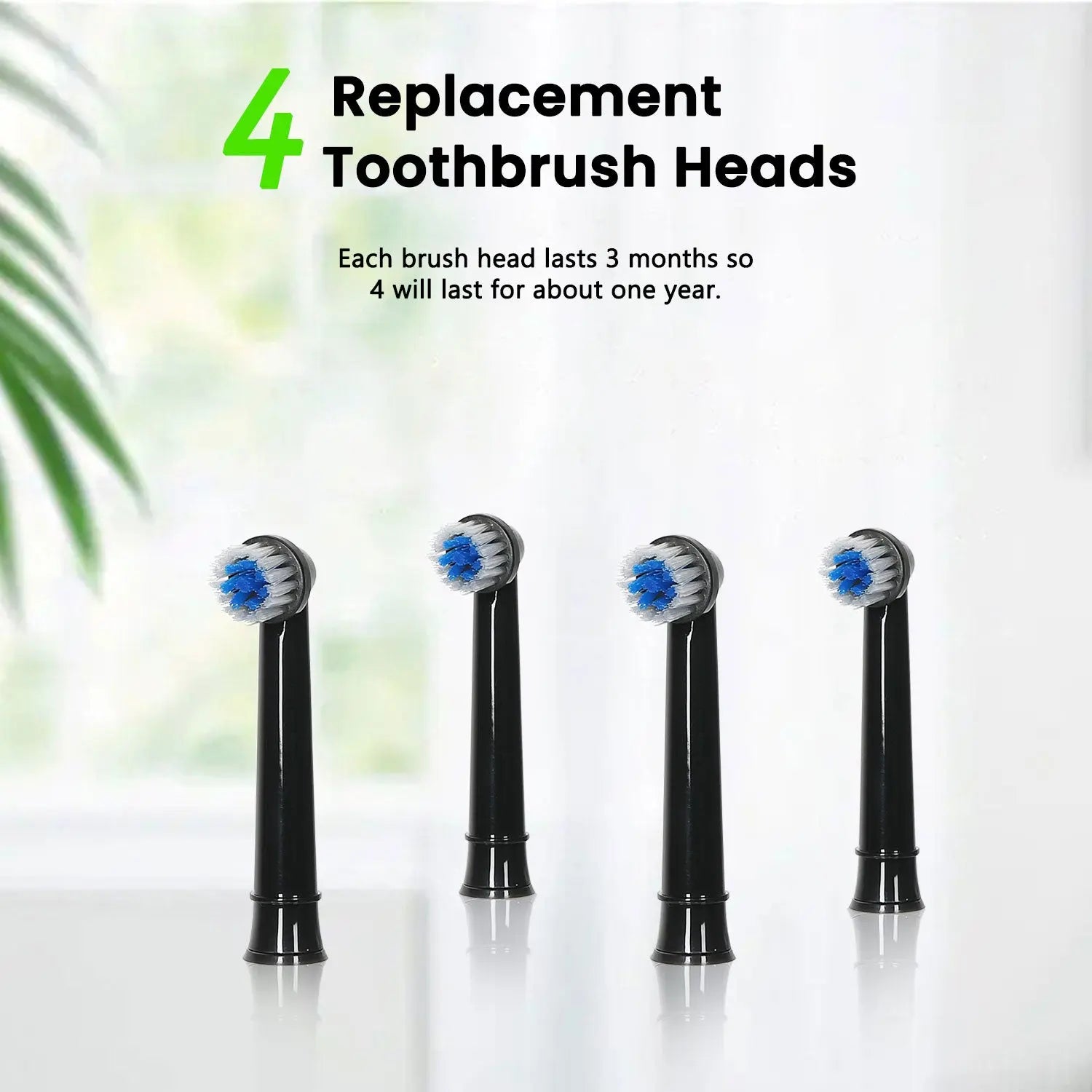 Rotating Black Electric Toothbrush for Adults, Rechargeable Spin Ultrasonic Toothbrush with Charging Base,4 Brush Heads, 3 Modes and 2 Minutes Build in Smart Timer, Black - Mary’s TT Shop