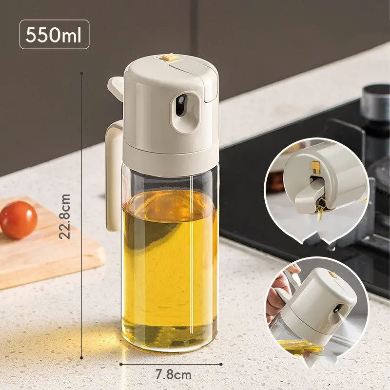 2 in 1 Oil Sprayer Bottle BBQ Cooking Oil Dispenser Olive Oil Pourers Sprayer Kitchen Baking Oil Mister Vinegar Bottle - Mary’s TT Shop