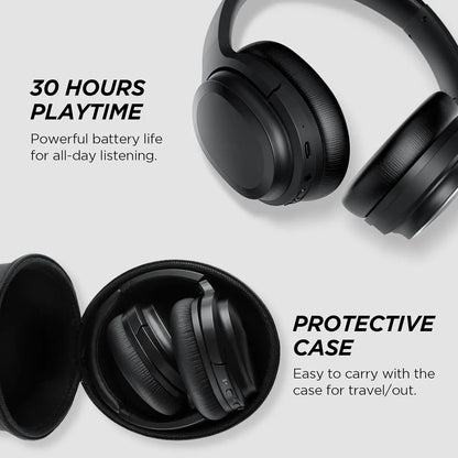 Hybrid Active Noise Cancelling Headphones Wireless over Ear Bluetooth Headphones Wireless Headphones with Deep Bass, Clear Calls, Comfortable Fit, 30H, Bluetooth 5.2 - Mary’s TT Shop