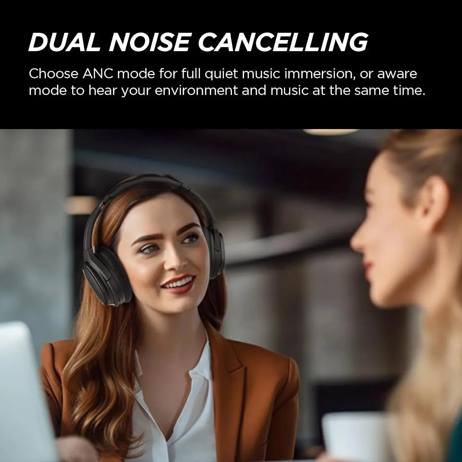 Hybrid Active Noise Cancelling Headphones Wireless over Ear Bluetooth Headphones Wireless Headphones with Deep Bass, Clear Calls, Comfortable Fit, 30H, Bluetooth 5.2 - Mary’s TT Shop