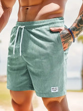 Lace-up Drawstring Shorts Summer Corduroy Sports Short Pants Mens Clothing My Store