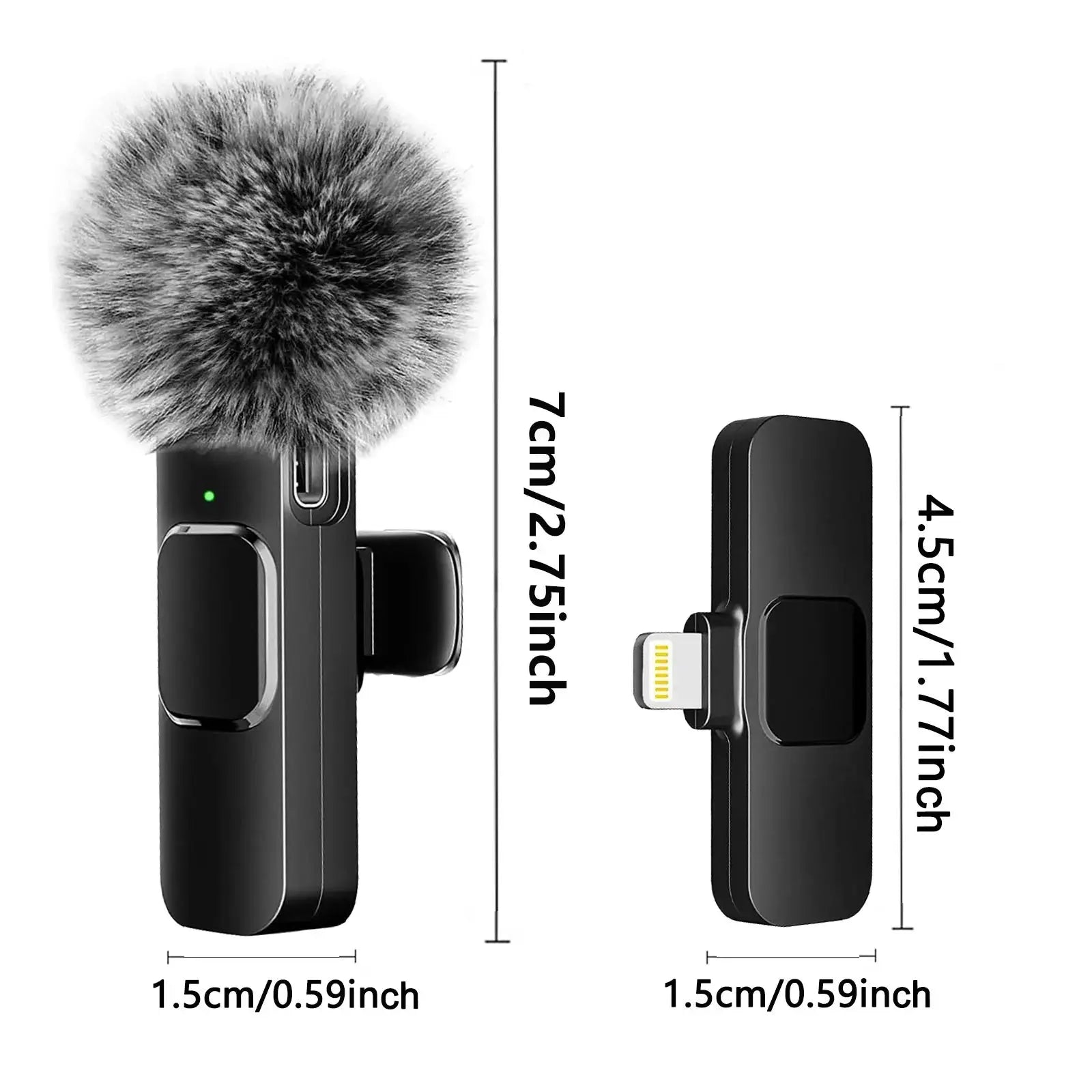 NEW Wireless Lavalier Microphone Audio Video Recording Mini Mic for Iphone Android Laptop Live Gaming Mobile Phone Microphone - Mary’s TT Shop