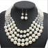 Europe necklace crystal pearl Long Necklace Earrings female bride jewelry set accessories - Mary’s TT Shop