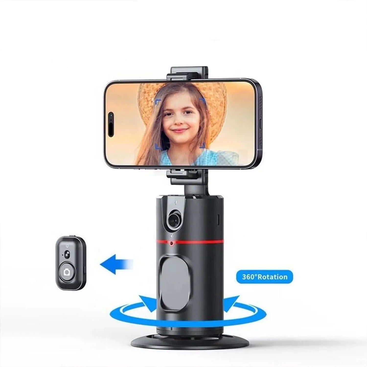 Auto Face Tracking Phone Holder Tripod, No App Required, 360° Rotation Smart Face Body Tracking Tripod Selfie Phone Camera Mount Cell Phone Stand for TIK Tok, Vlog, Live Streaming, Youtube Video - Mary’s TT Shop