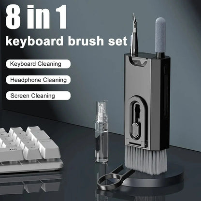 8 in 1 Cleaning Kit Computer Keyboard Cleaner Brush Earphones Cleaning Pen for Headset Ipad Phone Cleaning Tools Keycap Puller - Mary’s TT Shop